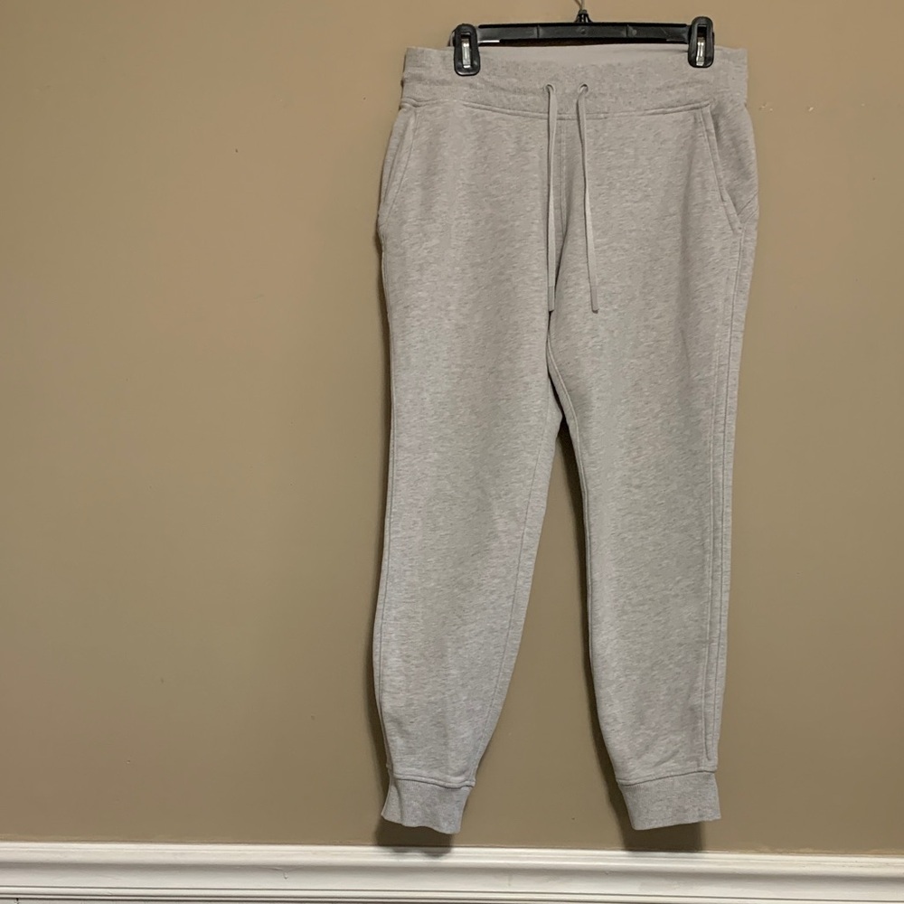 Lululemon Women Warm Down Ultra Light Cotton Terry Grey SZ 8 Jogger II 28”